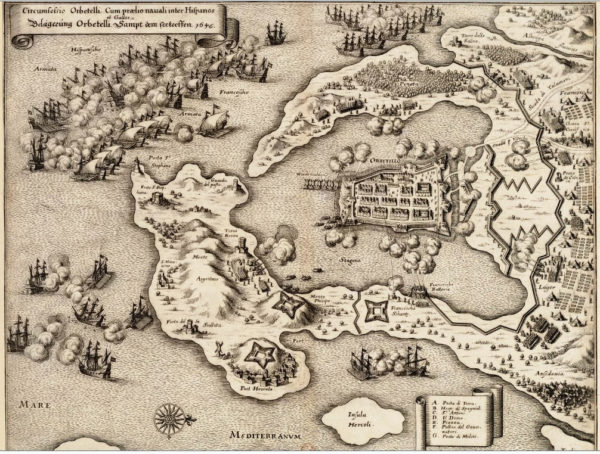 La bataille navale et le siège d'Orbetello, 1646. © Wikipedia